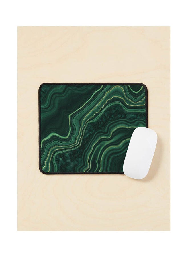 Faux Malachite Green Marble With Gold Veins Mouse Pad Multicolour