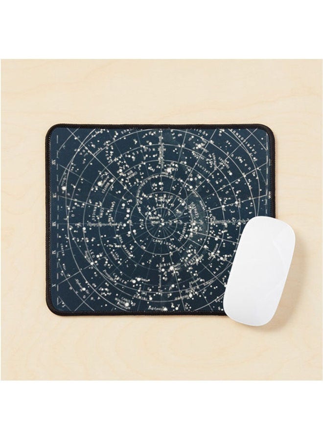 Vintage Star Constellations Map Poster Circa 1900S Mouse Pad Multicolour