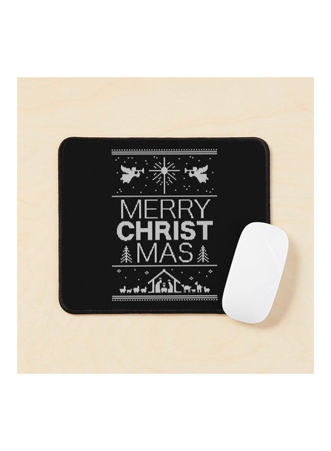 Ugly Christmas Sweater Classic Knit Merry Christ Mas Religious Christian Jesus Mouse Pad Multicolour 