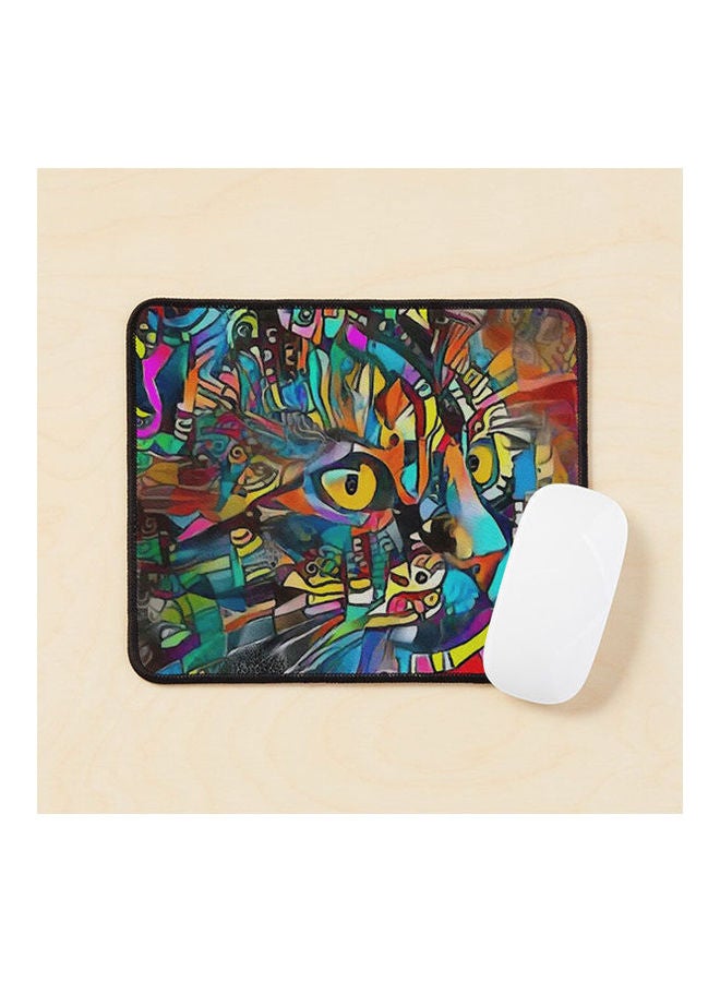 Ug%C3%Bcr Cat Chat Cat Lea Roche Paintings Mouse Pad Multicolour