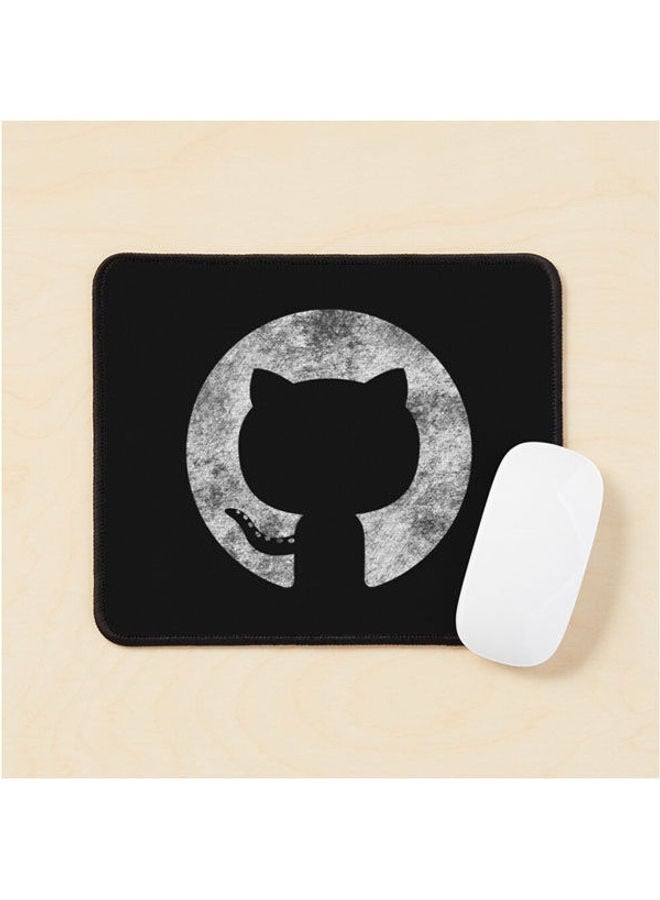 Github Distressed White Mouse Pad Multicolour