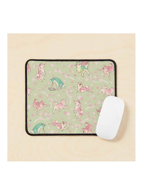 Shibakura And Matchinu In Matcha Green Mouse Pad Multicolour