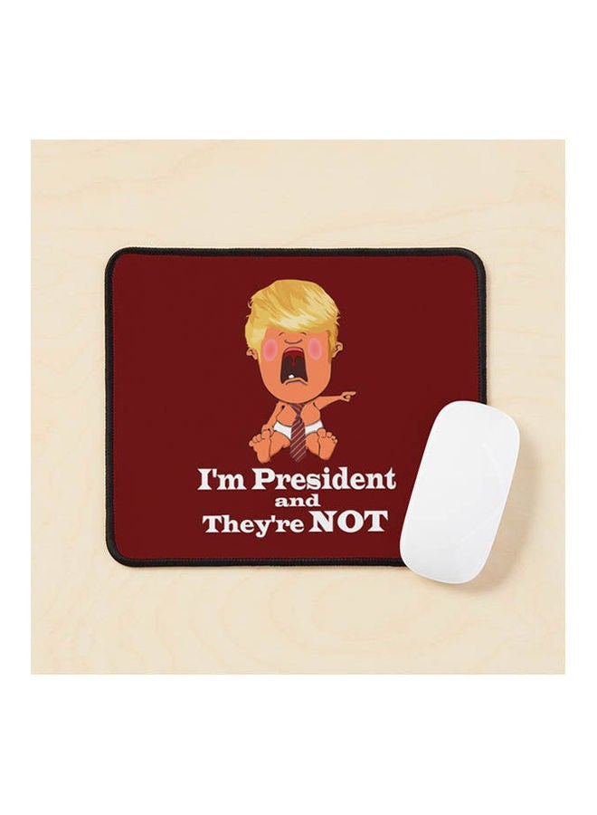 President Donald Trump Cry Baby Man Child White Text Mouse Pad Multicolour