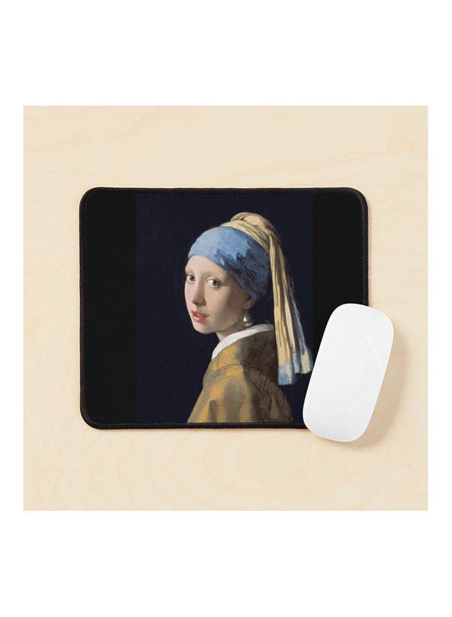 Generic Girl Girl With A Pearl Earring Art Painting Vermeer Johannes Vermeer Meisje Met De Parel Mouse Pad Multicolour 