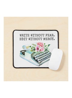Write Without Fear Edit Without Mercy Vintage Typewriter Mouse Pad Multicolour