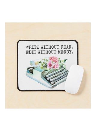 Write Without Fear Edit Without Mercy Vintage Typewriter Mouse Pad Multicolour - v1643475092/N52501241A_1
