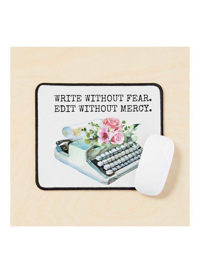 Generic - Write Without Fear Edit Without Mercy Vintage Typewriter Mouse Pad Multicolour - Image 1