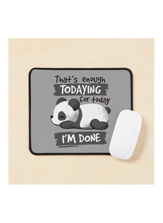 Panda Enough Todaying Mouse Pad Multicolour