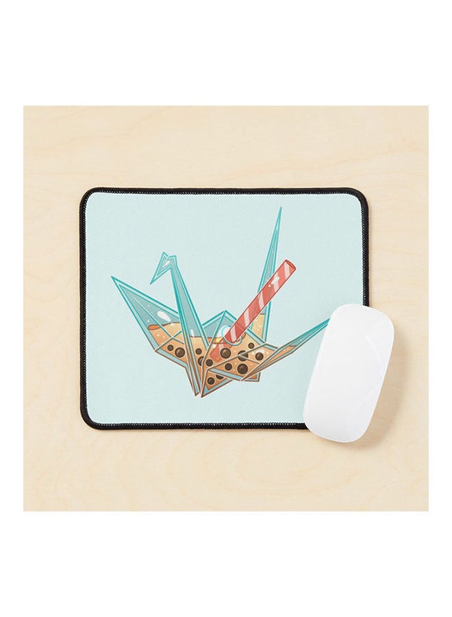 Glass Boba Origami Crane Mouse Pad Multicolour