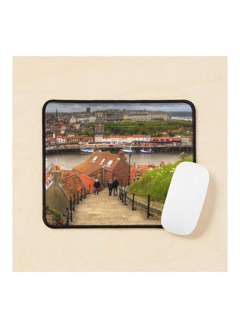 Top Of The Whitby Steps Mouse Pad Multicolour