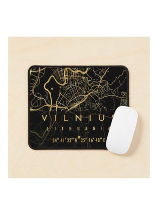 Vilnius Map Lithuania Mouse Pad Multicolour - v1643475321/N52501431A_1