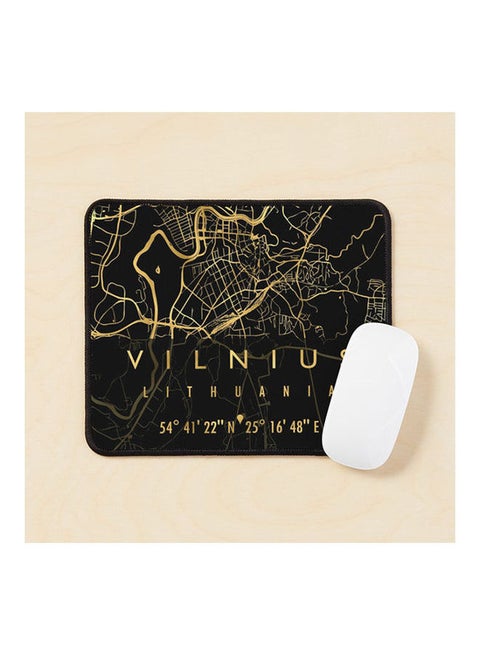 Vilnius Map Lithuania Mouse Pad Multicolour