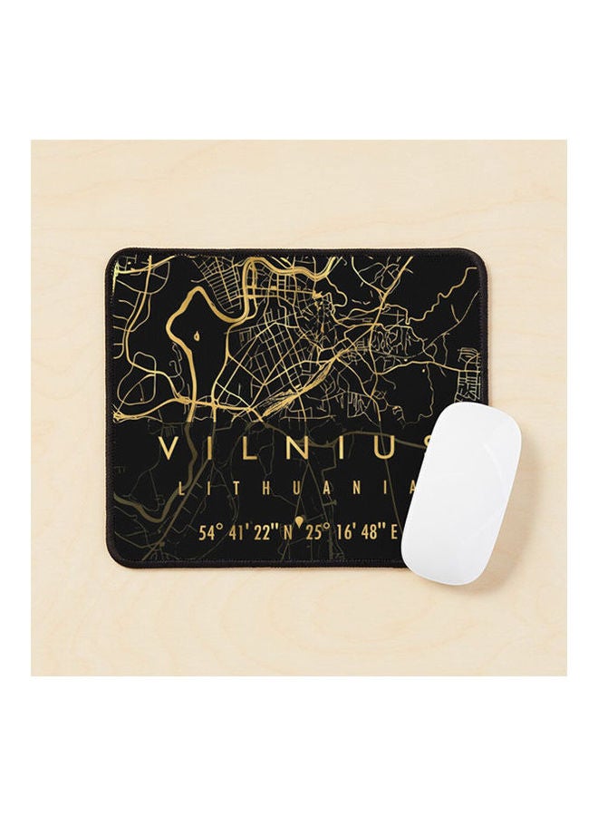Vilnius Map Lithuania Mouse Pad Multicolour