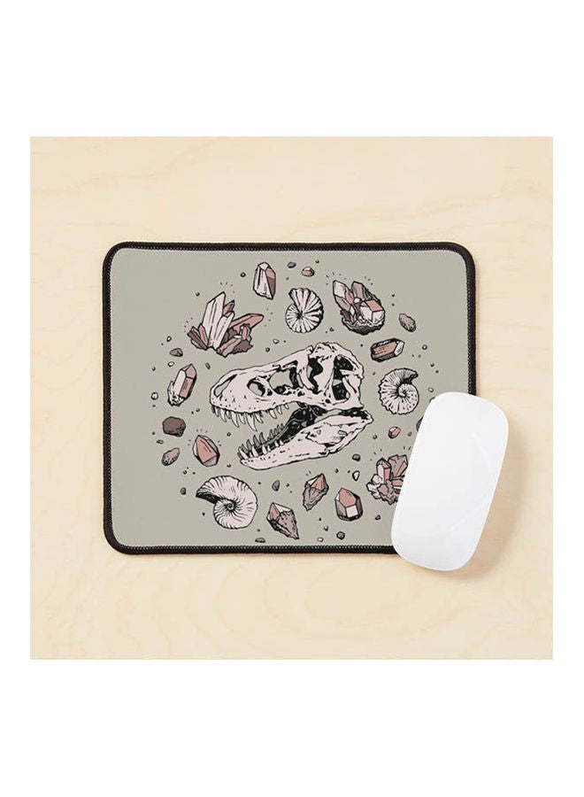 Generic - Geo Rex Vortex  Quartz Dinosaur Skull Fossil Art Mouse Pad Multicolour - Image 1