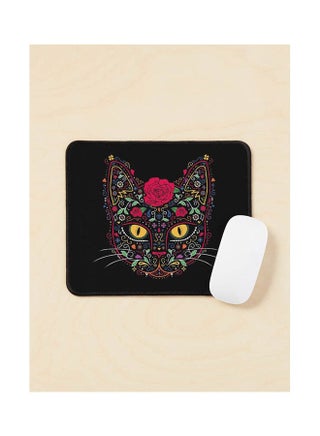 Day Of The Dead Kitty Cat Sugar Skull Mouse Pad Multicolour - v1643475364/N52499210A_1