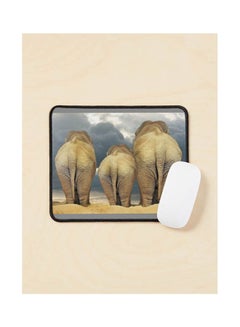 Traveling Elephant Family Mouse Pad Multicolour