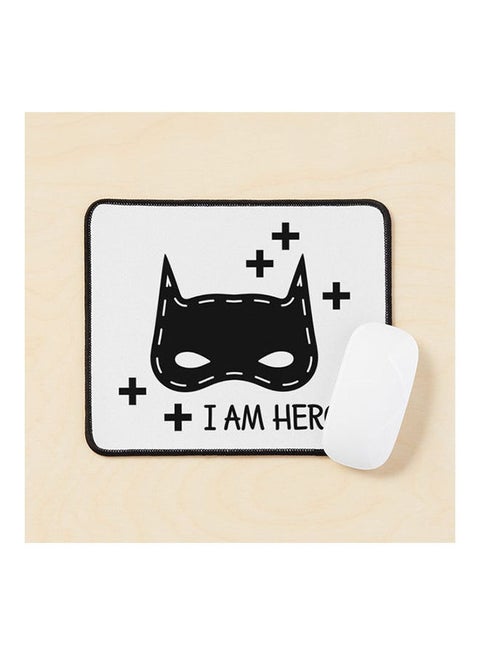 Kids Pattern With Super Hero Mask I Am Hero Mouse Pad Multicolour