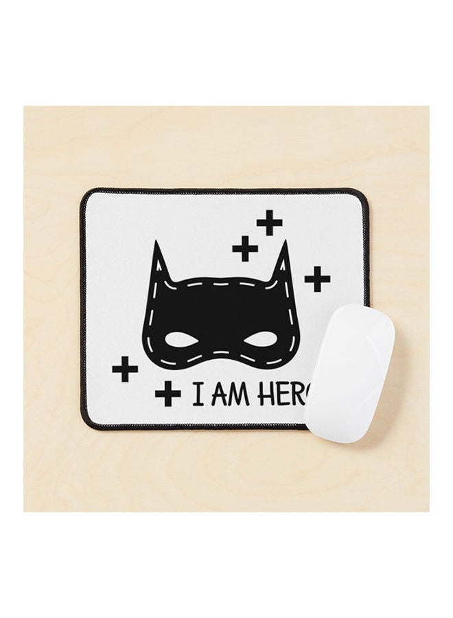 Kids Pattern With Super Hero Mask I Am Hero Mouse Pad Multicolour