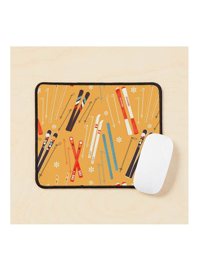 Colorful Ski Pattern Mouse Pad Multicolour
