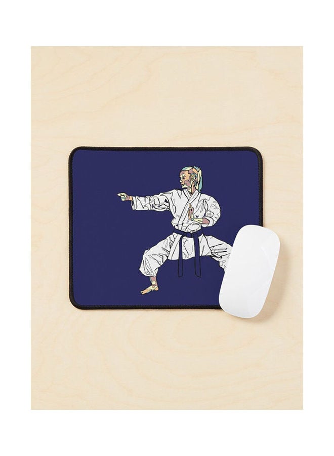 Martial Arts Karate Woman Karate Karateka Mouse Pad Multicolour