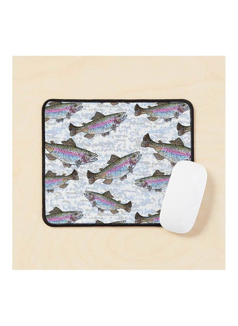 Rainbow Trout Fish Pattern Mouse Pad Multicolour