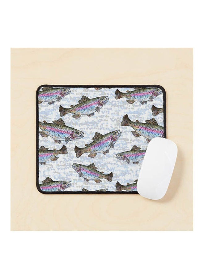 Rainbow Trout Fish Pattern Mouse Pad Multicolour