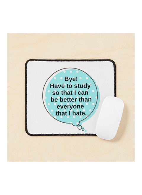 Bye Have To Study Polka Dot Mouse Pad Multicolour