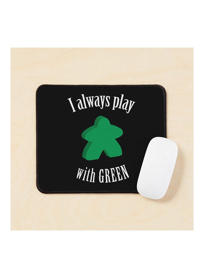 Generic - I Always Play With Meeple Board Game Design Mouse Pad Multicolour - Image 1