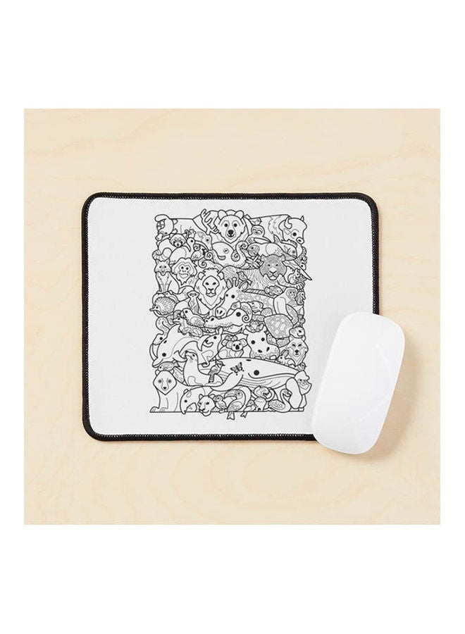 Generic - Animal Spectrum Mono Outline Mouse Pad Multicolour - Image 1
