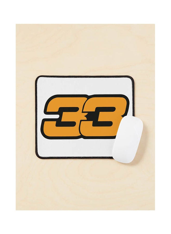 Generic Max Verstappen 33 Orange Mouse Pad Multicolour 