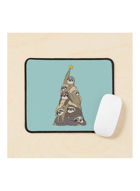 Christmas Tree Sloths Mouse Pad Multicolour