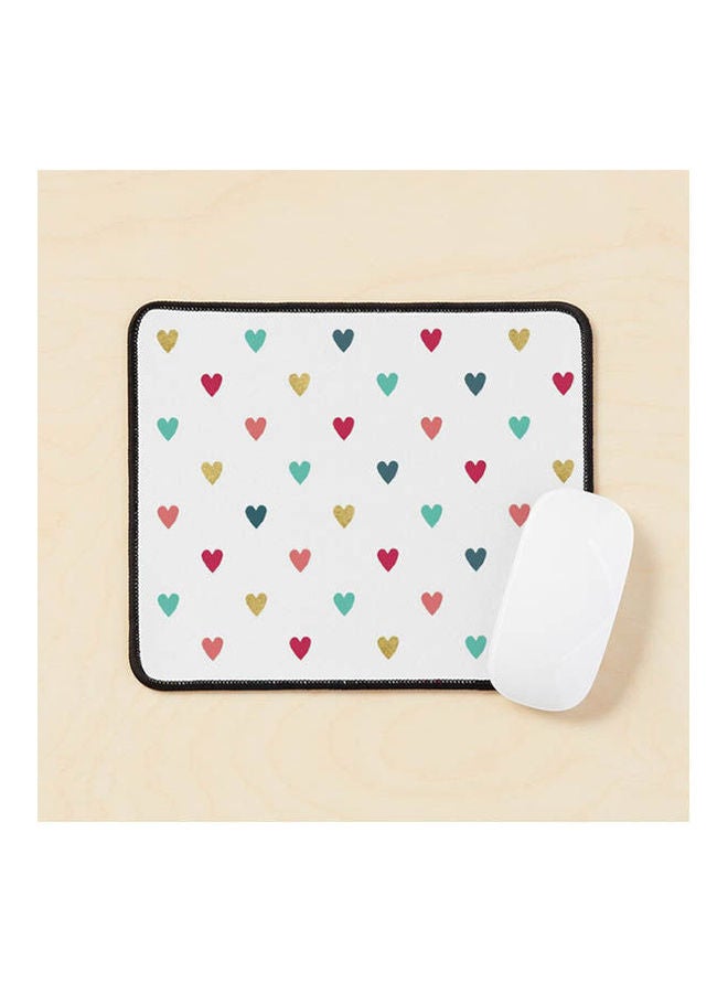 Colorful Mini Hearts Mouse Pad Multicolour