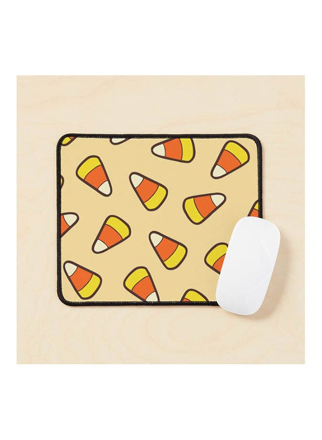 Candy Corn Pattern Mouse Pad Multicolour