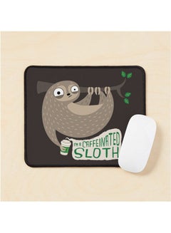 Caffeinated Sloth Mouse Pad Multicolour