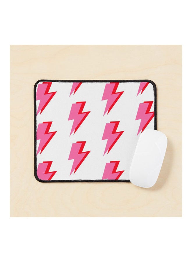 Generic - Pink And Red Lightning Mouse Pad Multicolour - Image 1