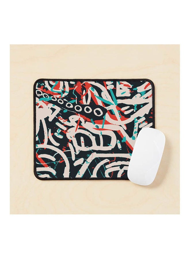 Street Art Graffiti Pattern Ink And Posca Mouse Pad Multicolour