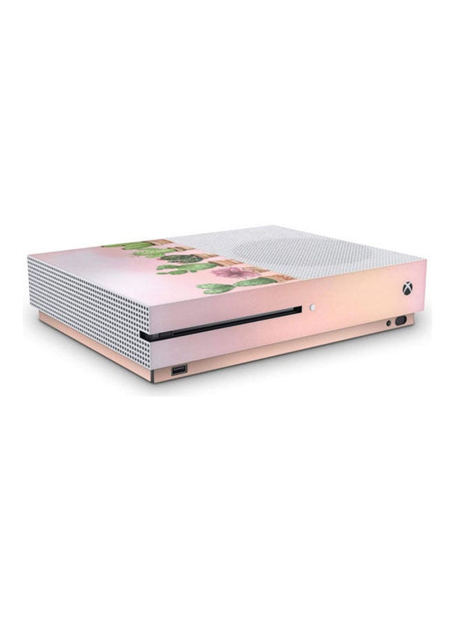 غطاء حماية لاصق بتصميم صبار بألوان مائية  لجهاز إكس بوكس ون إس