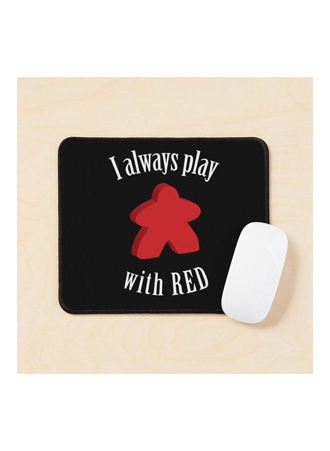 Generic - I Always Play With Meeple Board Game Design Mouse Pad Multicolour - Image 1
