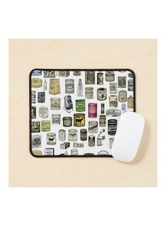Vintage Victorian Food Cans Collage Mouse Pad Multicolour