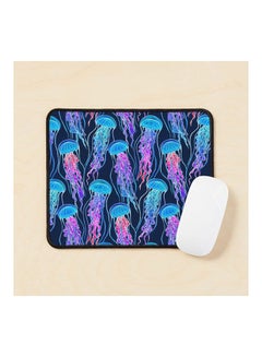 Luminescent Rainbow Jellyfish On Mouse Pad Multicolour