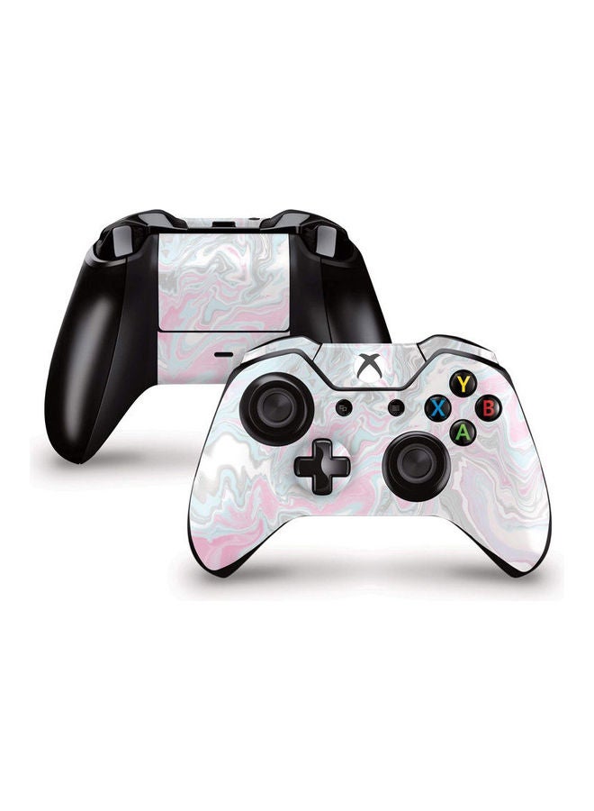 غطاء بتصميم رخامي بألوان الباستيل لذراع تحكم إكس بوكس ون