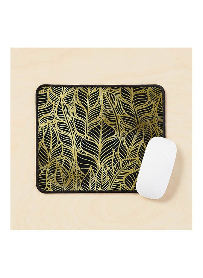 Glamorous And Glitzy Art Deco Faux Gold Leaf Pattern Mouse Pad Multicolour