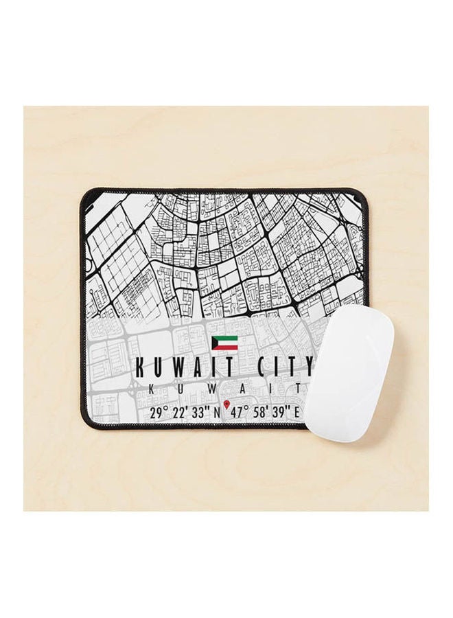 Kuwait City Map Kuwait Mouse Pad Multicolour
