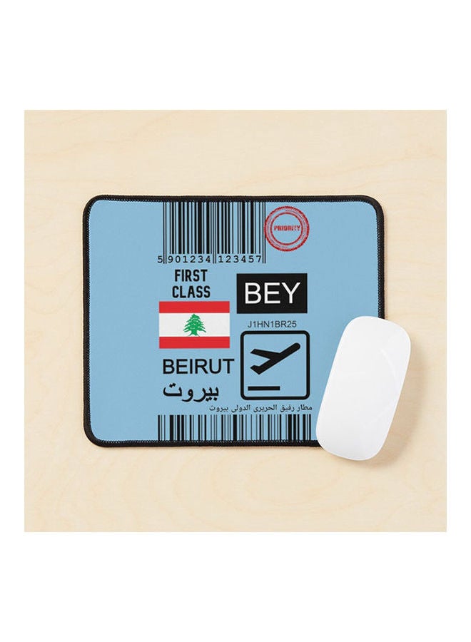 Beirut Rafic Hariri International Airport Luggage Tag Ticket Mouse Pad Multicolour