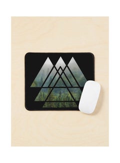 Sac Geometry Triangles Misty Forest Mouse Pad Red