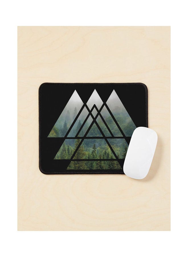 Generic - Sac Geometry Triangles Misty Forest Mouse Pad Red - Image 1