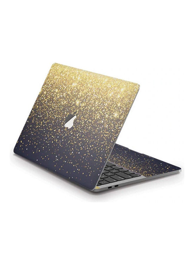 Gold Simple Dots Skin For Macbook Pro 13 (2016 2017) Multicolour