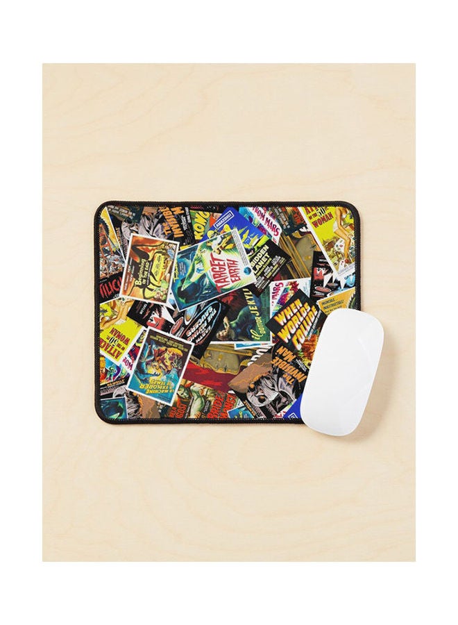 Generic - Vintage Sci Fi And Horror Movie Poster Collage Mouse Pad Multicolour - Image 1