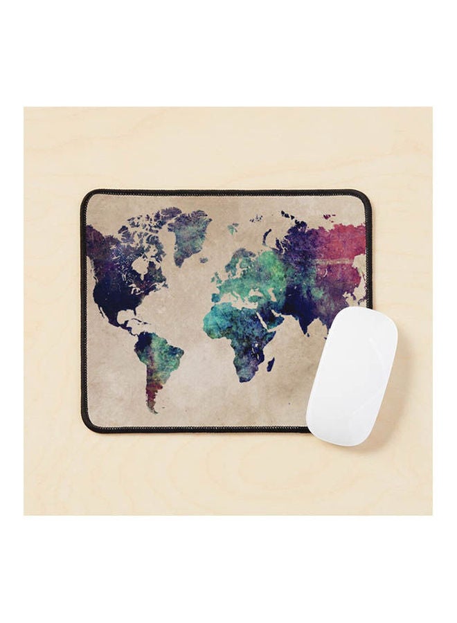 Generic - World Map Cold World Mouse Pad Multicolour - Image 1