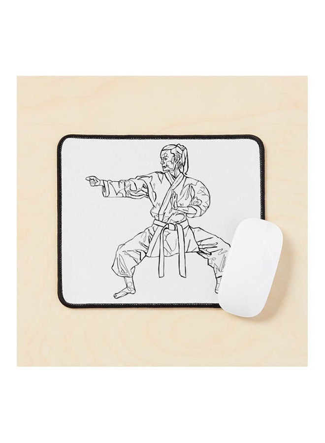 Generic Karate Karateka Kata Drawing Black Belt Mma Mouse Pad Multicolour 